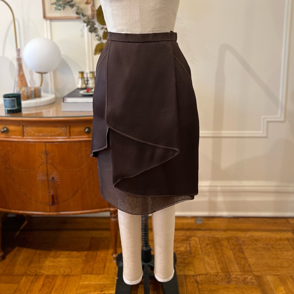 Oscar De La Renta Silk Skirt